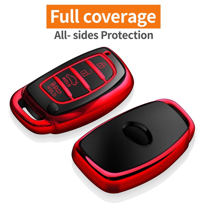 Sindeda Key Fob Cover with Keychain Soft Full Protection Key