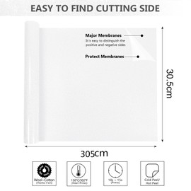 Bocguy Plotter Film Textile Glitter White, 30.5 cm x 152 cm Heat Transfer Vinyl Flex Film Glitter Rolls, Plotter Film Glitter for Iron Hot Press, T-Shirts & More Fabrics (Glitter White)