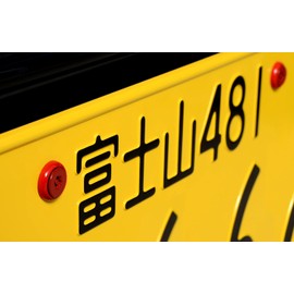 Pintorx Sara License Plate Bolt Stainless Steel (Red) 4 Piece & Tool Set M6 x 20