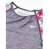 Speedo Girl's Printed Rash Guard 2pc (4-6X), Bright Pink, 4