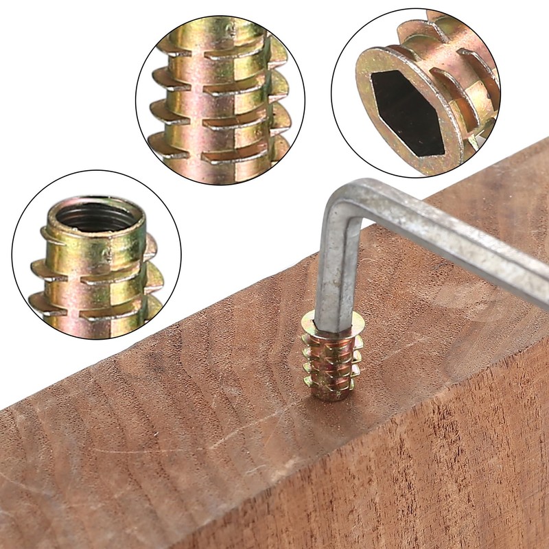 230 Stk Einschraubmuttern Gewindeeinsatz Holz, M4 M5 M6 M8 M10