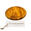 DAS OLIVENHOLZBRETT® Olive Wood Cutting Board Round with Groove 22
