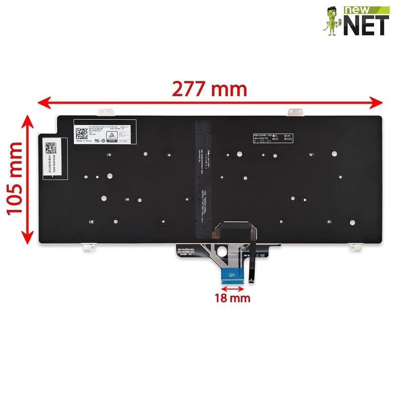 new net - Tastiera compatibile con Dell Latitude 5420, 5421,
