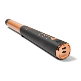 Ion Luxe Dual Voltage Cordless 1" Ceramic Curling Wand | Travel Friendly, Auto Shut Off, Nano Silver and Tourmaline Technology