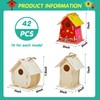 42 Sets DIY Birdhouse Kit to Build and Paint, Include