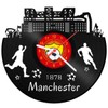 GRAVURZEILE Manchester Vinyl Record Clock - 100% Club Love -