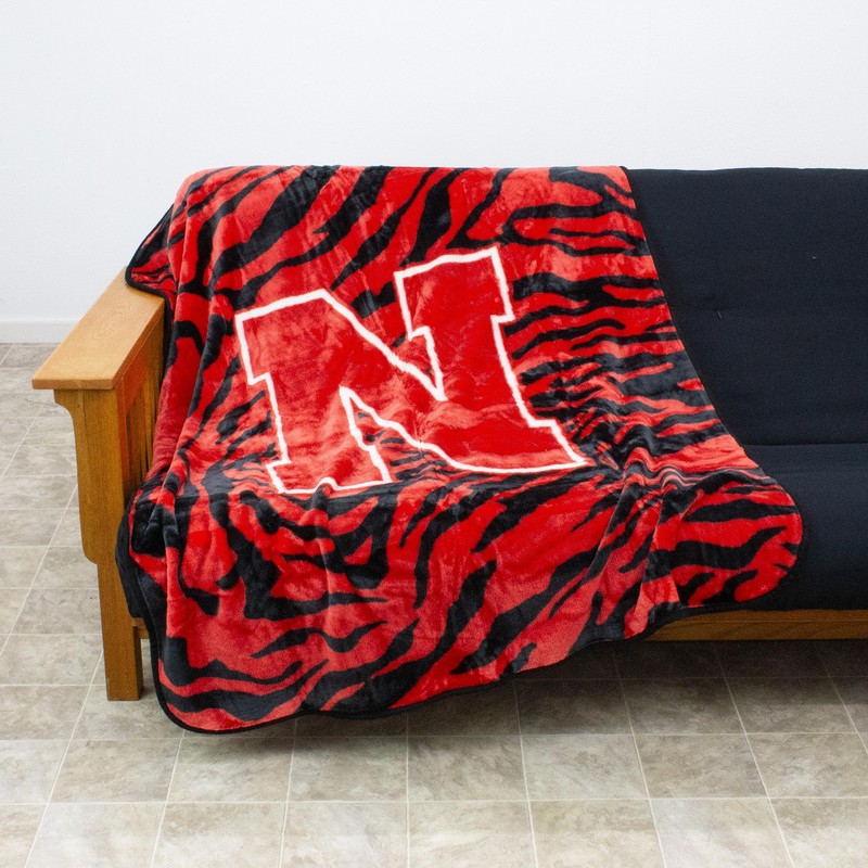 College Covers Nebraska Cornhuskers Raschel Throw Blanket, 60 in by