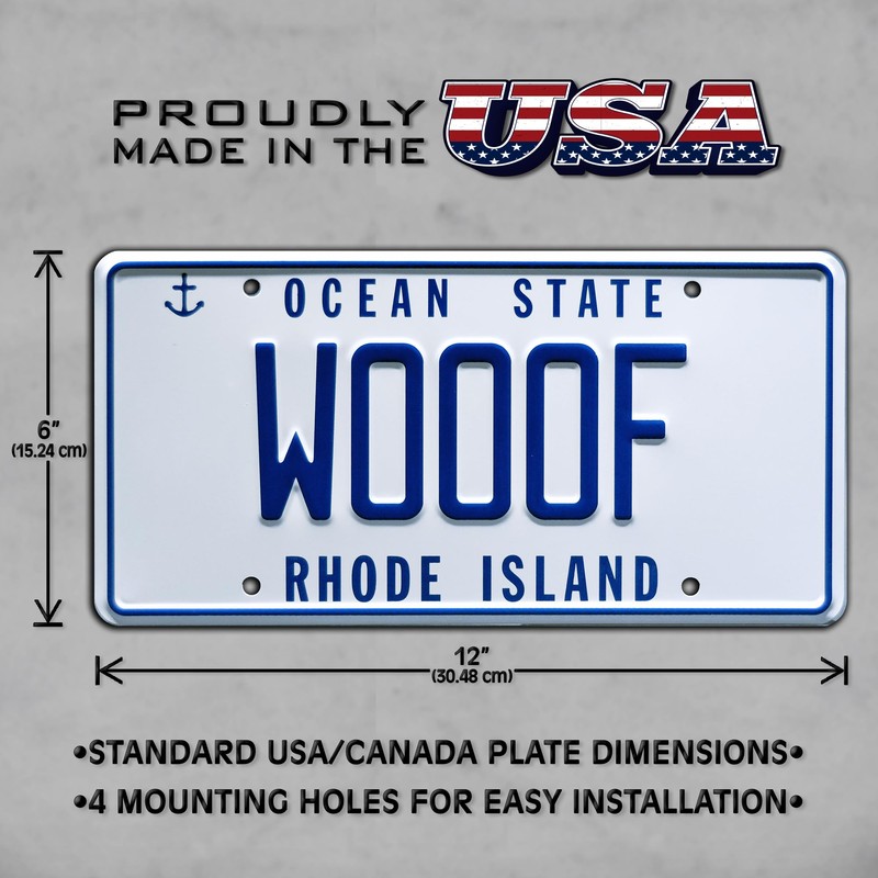 Dumb and Dumber | WOOOF | Metal Stamped License Plate
