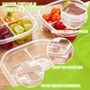 Ausune 25PCS Bento Snack Containers 4 Compartment Snack Box Portion