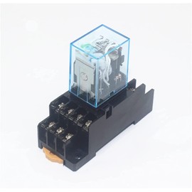 Relay 5set MY4NJ Coil AC12V AC24V DC12V DC24V DC36V AC110V AC220V HH54P 5A Miniature Electromagnetic General Purpose Relay with Base (Size : AC380V)