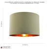 Contemporary and Chic Olive Green Cotton 12" Table or Pendant