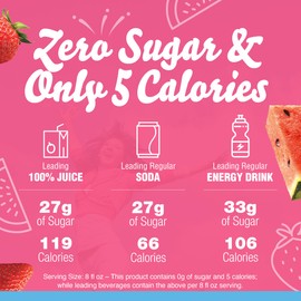 Crystal Light Sugar-Free Strawberry Watermelon Low Calories Powdered Drink Mix 6 Count Pitcher Packets