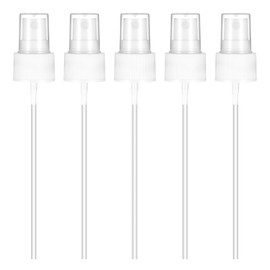 5 Pcs Spray Bottle Tops, Fine Mist Spray Cap Sprays Bottle Nozzle Replacement Perfume Top Replacement for Toner Sprays Bottles Mist Sprayer Essential Oil Cleaning Solutions (24/410 Cap Size,White)