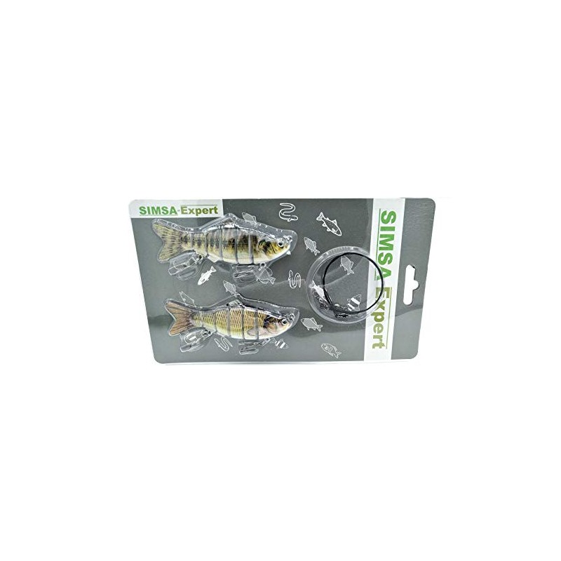 SIMSA-Expert Perch + barch wobbler swimbait artificial bait shad, set
