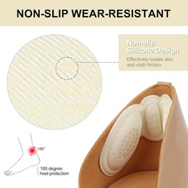 JEYORZY Fersenpolster Schuheinlagen, 6 Paar Fersenpolster, Fersenschutz Schuheinlagen, Selbstklebend Fersenschutz Fersenkissen, Schuhfüller Heel,Gegen Reibung Heel Pads für unisex, für zu große Schuhe