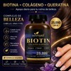 Biotina 25000 Mcg Cápsulas Veganas Belleza Integral Diario
