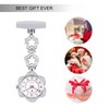 Tiong Clip-on Brooch Nurse Pocket Watch, Flower Design Quartz Nurse