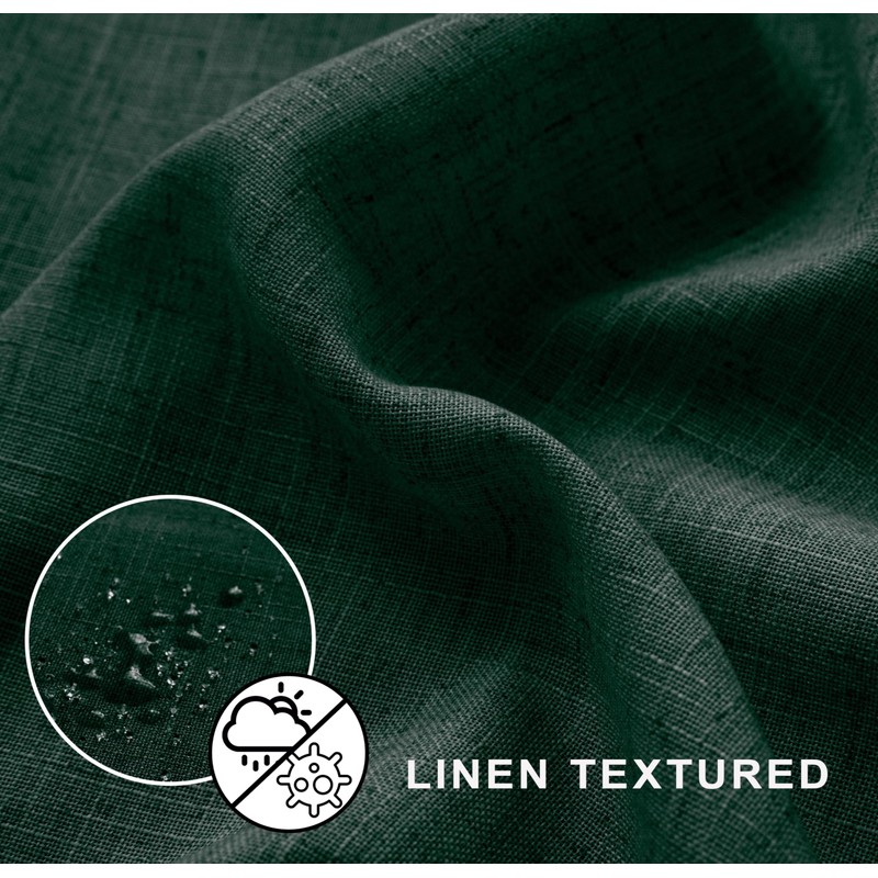 KOUFALL Hunter Green Shower Curtains for Bathroom Decor,Washbale Linen Fabric