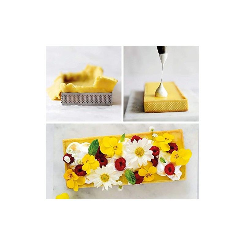 Decora 0064061 Rectangular Perforated Stainless Steel Baking Frame 10 x