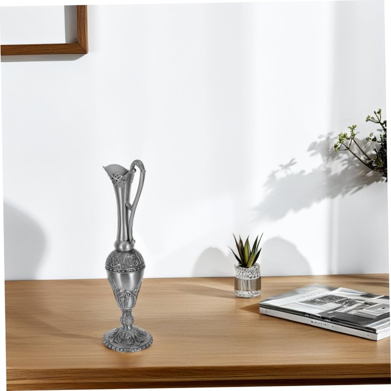 ULTECHNOVO Elegant Silver Plated Holy Water Container Luxurious Design for