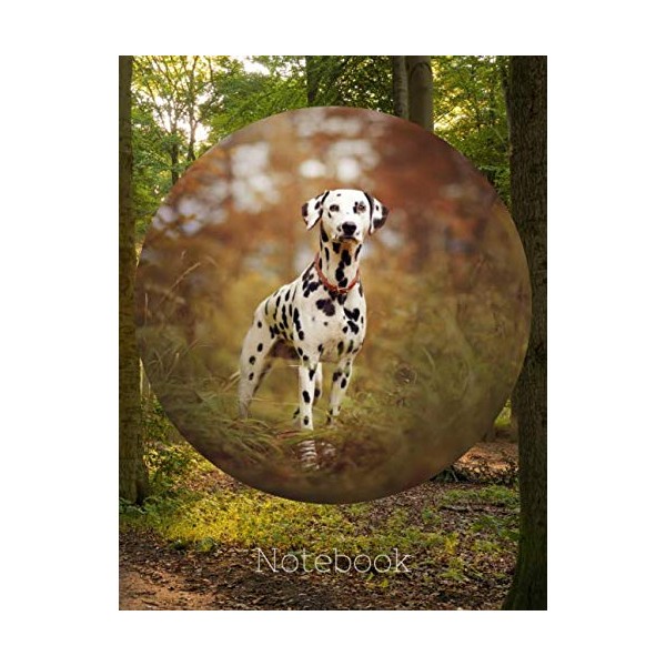 Notebook: Dog-Themed Dalmatian College Ruled Journal Notebook For Puppy Lovers,