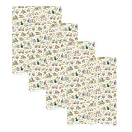 Set of 4 Spring Picnic Brambley Hedge Design Wrapping Paper