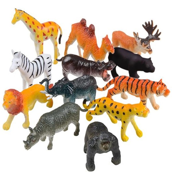 ArtCreativity Safari Animal Figurines Set for Kids - Pack of