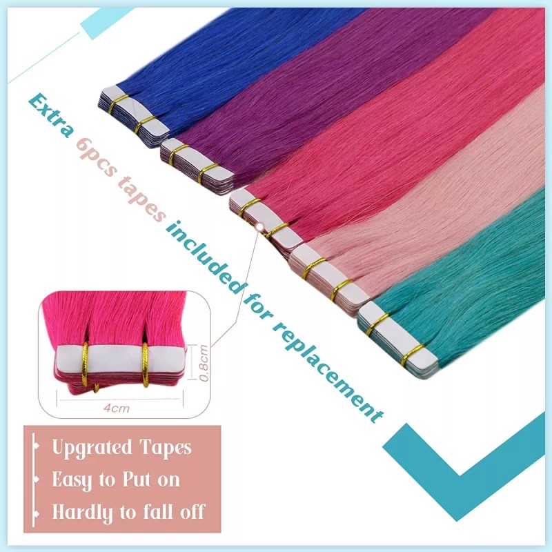 Runature Extensiones Cabello Real Rosa 20in 25gr