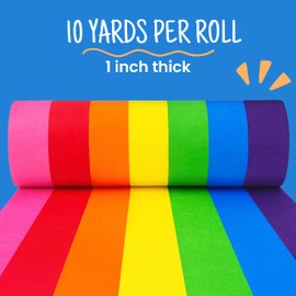 Craftzilla Colored Masking Tape - 7 Roll Multi Pack - 210 Feet x 1 Inch of Colorful Craft Tape for Arts & Crafts, Labeling and Color- Coding