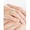 2 PCS Initial Rings for Women Adjustable Letter A Ring