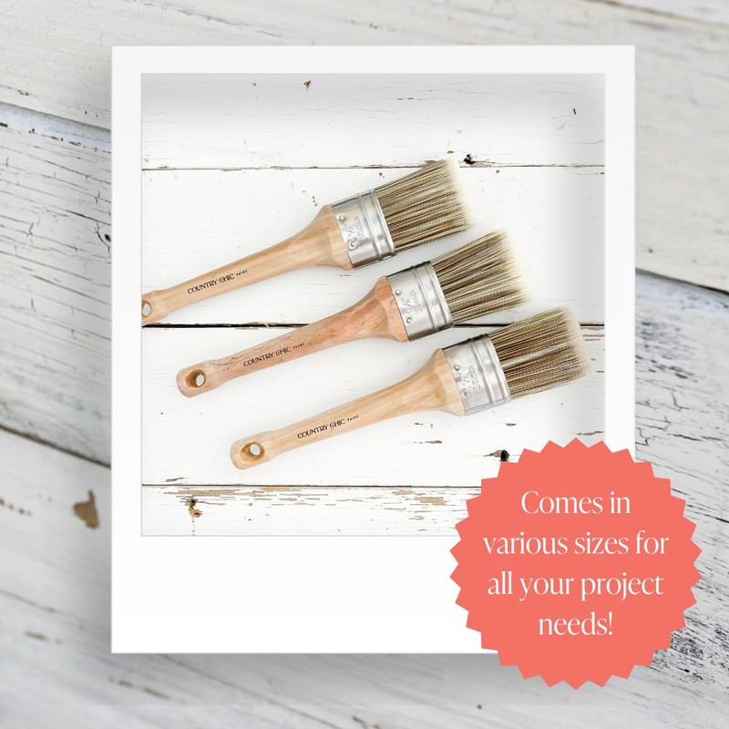 Chalk Style Paint Brush - Oval Brush with Synthetic Bristles