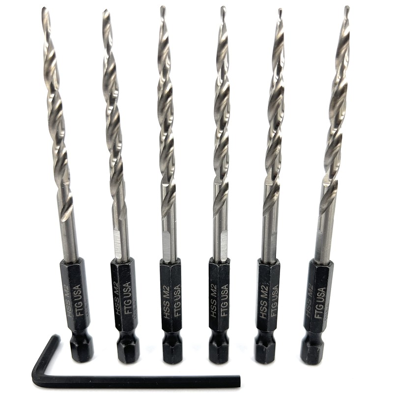 FTG USA Tapered Countersink Drill Bit Set 6 Pc #8