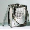 Elegance Hammered 6-Inch Stainless Steel Ice Bucket With Tongs