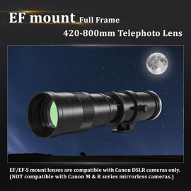 BENOISON Telephoto Lens for Canon - EF Lens 420-800mm for Canon DSLR, Manual Focus MF Zoom Lens for Canon EOS Rebel SL3 SL2 SL1 T8i T7i T7 T6 4000D 1500D 90D 80D 77D 70D 60D 7D 6D 5D 1D DSLR
