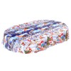 ANRO Oilcloth Tablecloth Oilcloth Tablecloth Christmas Red Christmas Round 120