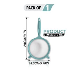 Sieve Fine Mesh Strainer Flour Sifter Pastel Sieve Food Colander for Pasta Spaghetti Rice Fruits Vegetables Straining Draining Baking Cooking Kitchen Essential Assorted Colour (1Pc)