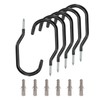 sourcing map 6pcs Bike Hooks 6" Capacity 80LB Screw in