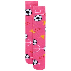 American Trends Kids Soccer Socks Youth Boys Girls Toddler Soccer Socks Funny Crazy Silly Socks Cute Fun Socks 4-6 Years Neon Pink