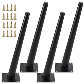 RealPlus 14 Inch Furniture Legs, Heavy Duty Metal Replacement Legs for Chairs Sofas Cabinets Cupboard Couch and DIY Projects, Mid-Century Style