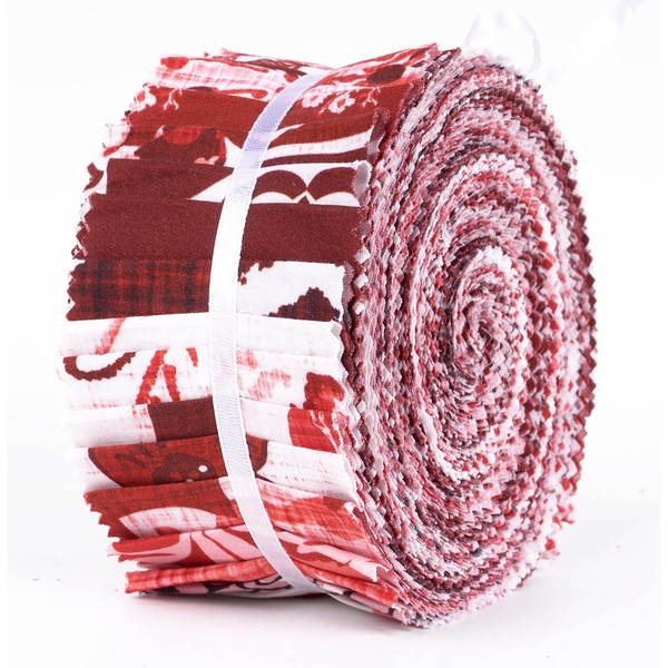 Soimoi 40Pcs Block Print Cotton Precut Fabrics for Quilting Craft