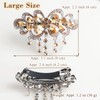 Vintage Royal Rhinestone Tassel Hair Barrette, Dark Blue