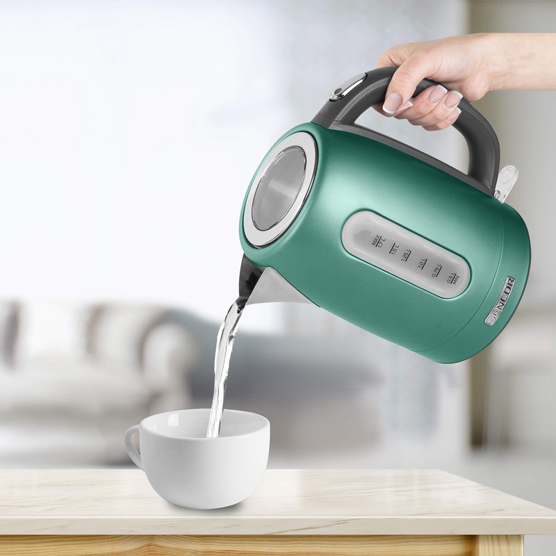 Sencor SWK1771GR 1.7L Stainless Steel Electric Kettle with Lid Safety