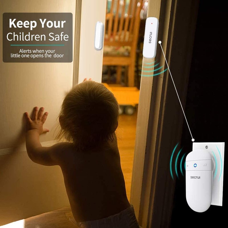 SECRUI Wireless Door Open Sensor Alarm Chime, 400ft Operating Range