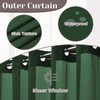SORTTO No Hook Slub Textured Shower Curtain with Snap in
