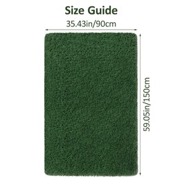 Fluffy Rugs for Bedroom Living Room 3x5 Green Shaggy Area Rug Soft Plush Fuzzy Fur Throw Carpets Kids Rug for Nursery Office Dorm Room Home Decor Aesthetic