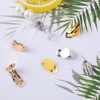 SANNIX 60-Piece Round Flat Back Earring Set: Non-Pierced Clip-On Earring