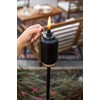 TIKI Adjustable Flame Resin Torch – Black Decorative Outdoor Lighting