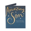 UK Greetings Birthday Card for Son - Gold & Blue