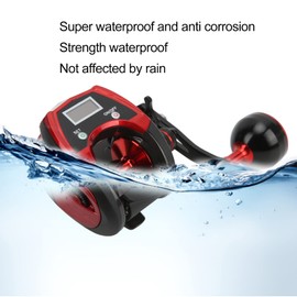Baitcasting Reel, 18 + 1BB 6.4: 1 Maximum Resistance 18 kg Electric Fishing Reel with LCD Digital Display Counting (Water Drop Wheel with Digital Display of the Second)