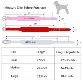 Pimaodog Rhinestones Dog Collar, Stylish Leather Dog Collar, with Bullet Rivets and Rhinestones, Soft and Adjustable for Medium and Large Dogs (S:12.5-15", Purple)